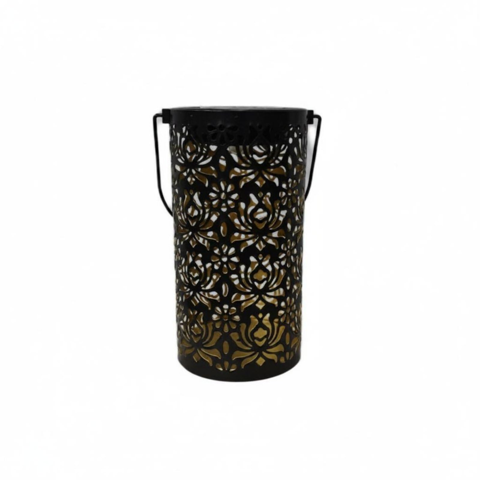 Waterproof Hanging Garden Lantern Wrought Iron Solar Powered Lantern Hollow Metal Shadow Lamp for Courtyard, Patio, Balcony, L | Home & Garden | Yard Garden & Outdoor Living-image-37