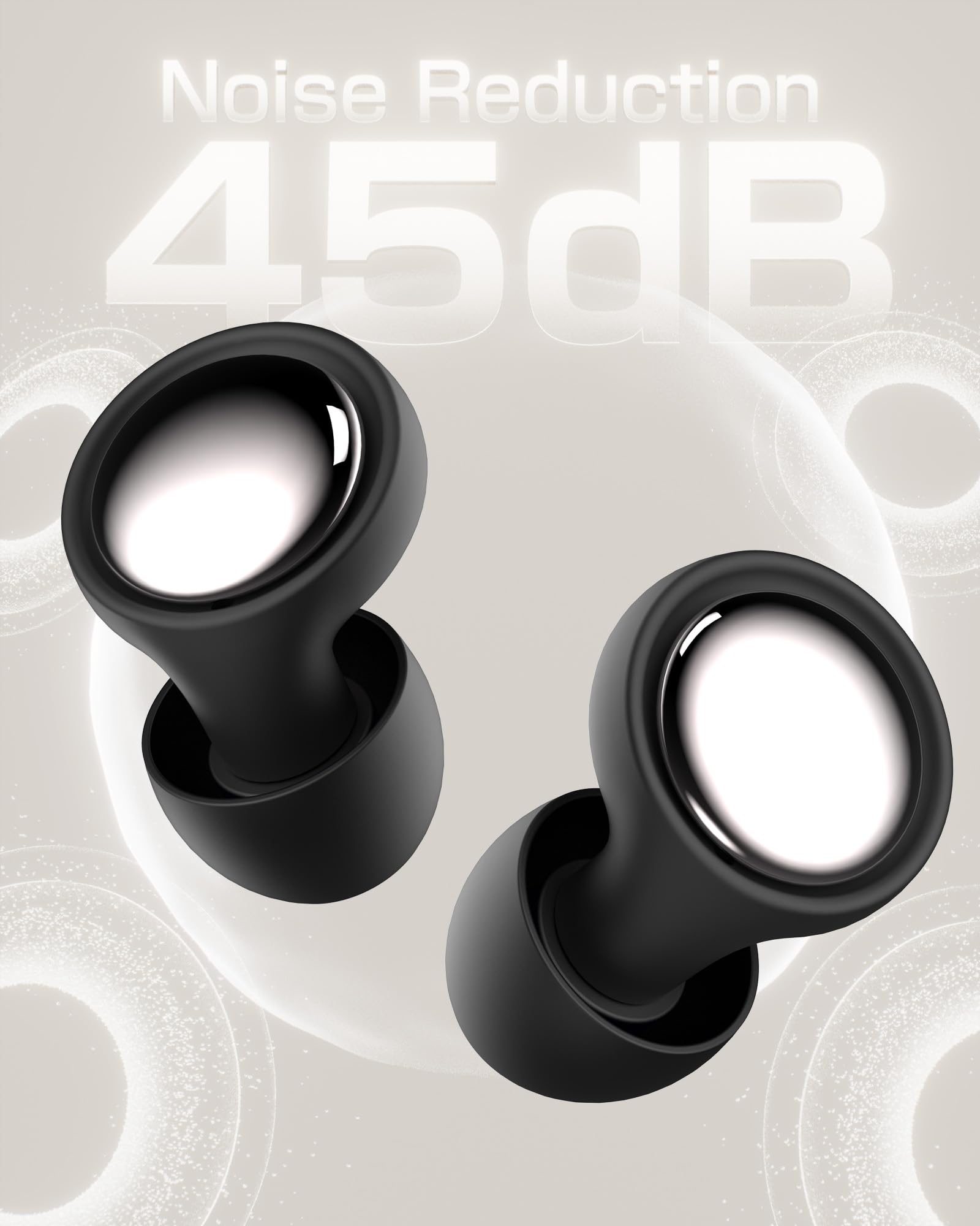 Tapones para los oídos para dormir y conciertos con cordón, tapones para los oídos ultra cómodos antipérdida, reducción de ruido de 45 dB, protección auditiva flexible para viajes