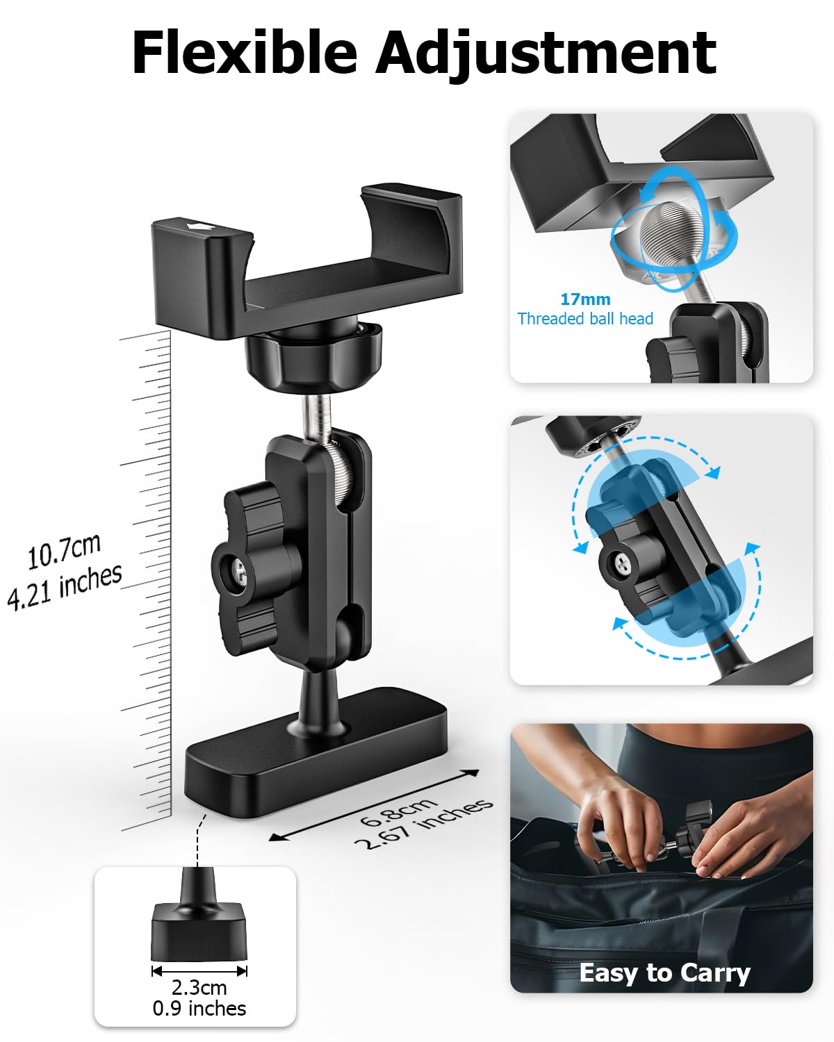 Soporte Magnético Móvil para Gimnasio, Frigorifico, Carretilla Elevadora | Soporte Móvil Iman Tractor para Todos los Teléfonos: iPhone 17 16 Pro Max, Android