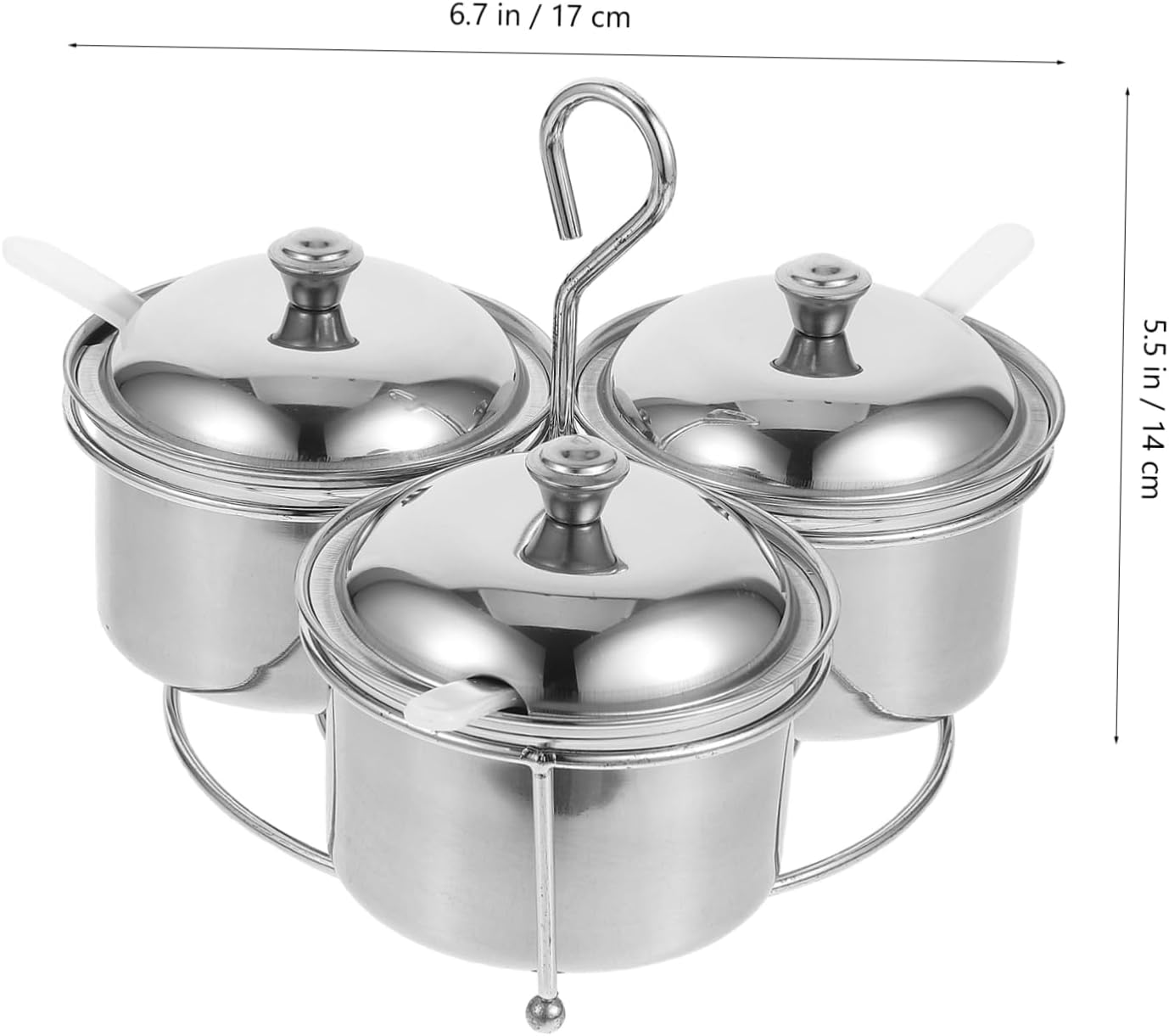 Stainless Steel Seasoning Box Set Airtight Jars Lids Magnetic Spice Jars Condiment Container Lid Small