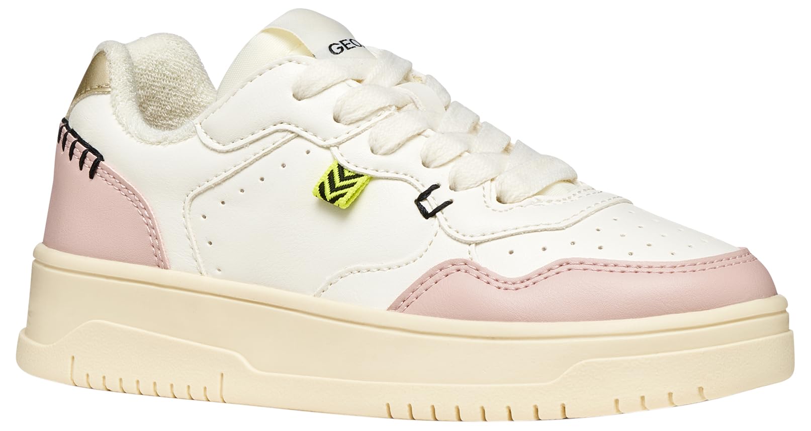 Geox J LESTRELLA Girl C Trainers, White/LT Rose, 38 EU