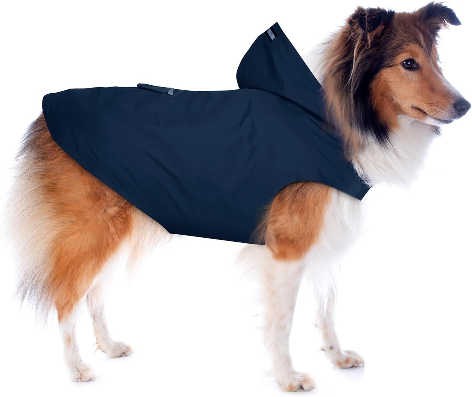 Zellar Dog Raincoat, 100% Waterproof Ultra-Light Breathable Rainwear Rain Jacket with Safe Reflective Strips for Medium to Large Dog, 5XL, Dark Blue