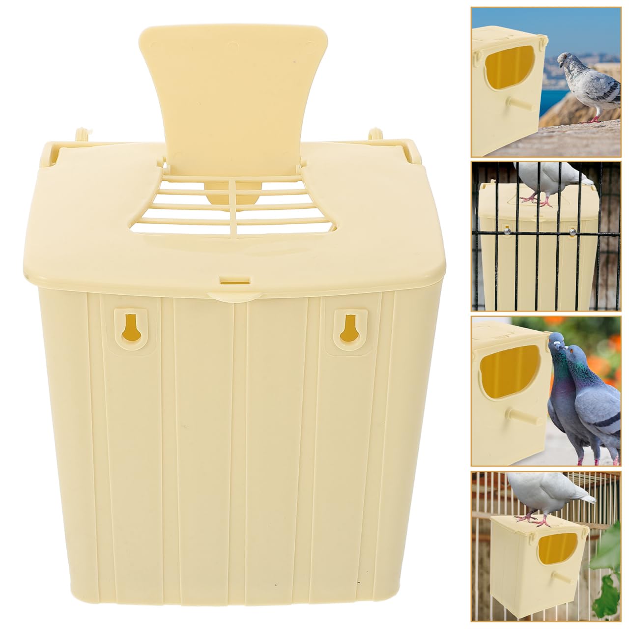 Happyyami Nichoir À Oiseaux Suspendu en Plastique 3 Pièces Boîte D'Élevage pour Perruches Calopsittes Conures Jardin Maison