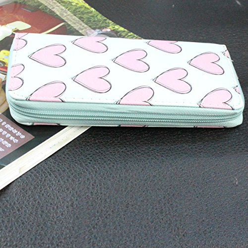 Timlee Cute Pink Heart Wallets For Girls Christmas Gift Women Zipper Around Wallet Long Purse Women Unicorn Wallets For Girls Kids (Heart)4