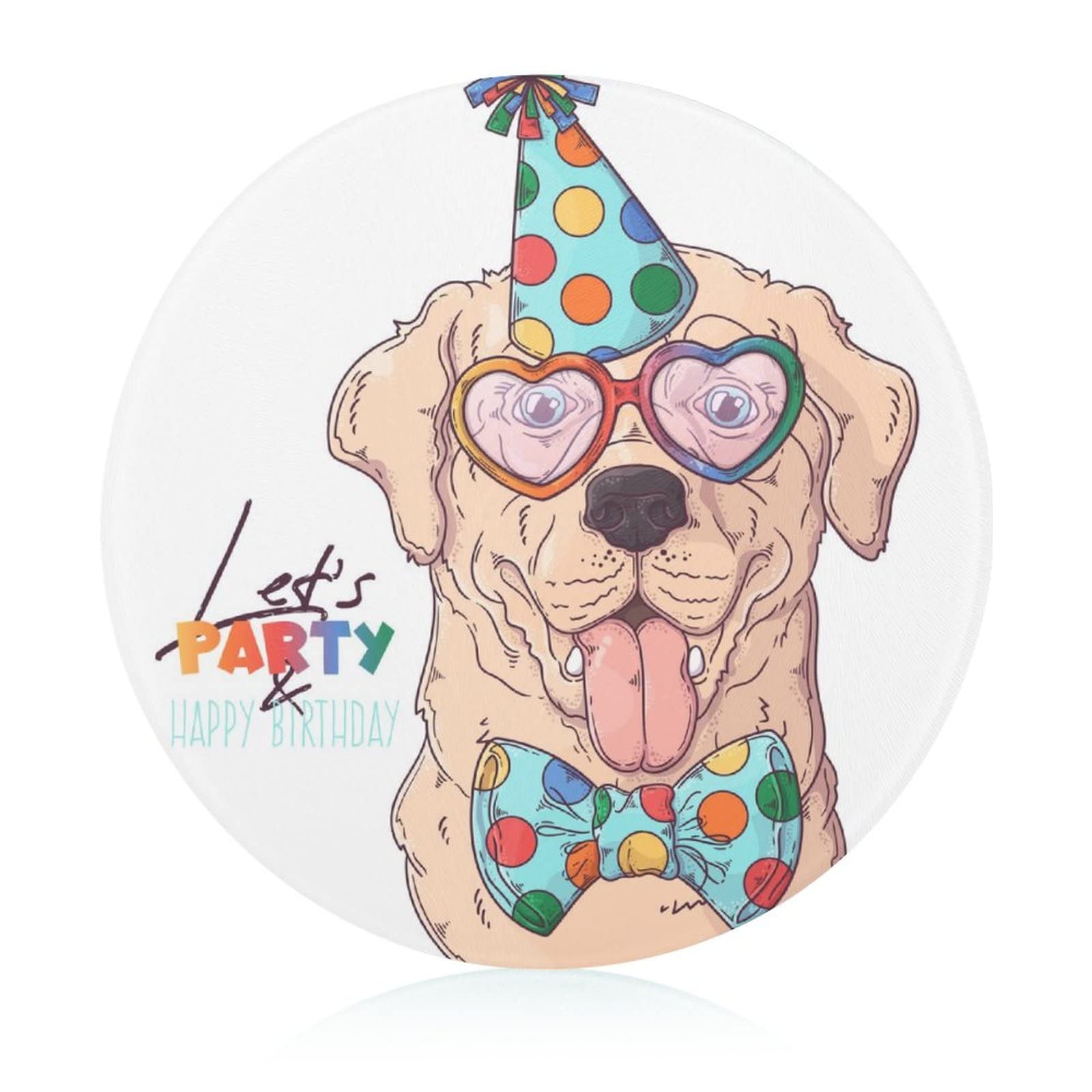 Chien de fête planche à découper en verre trempé antidérapant plaque de 20 cm