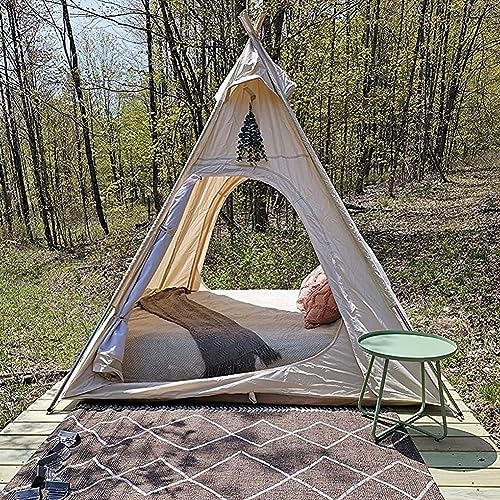 Carpa pirámide algodón 3 estaciones para 2-3 personas miniatura 2