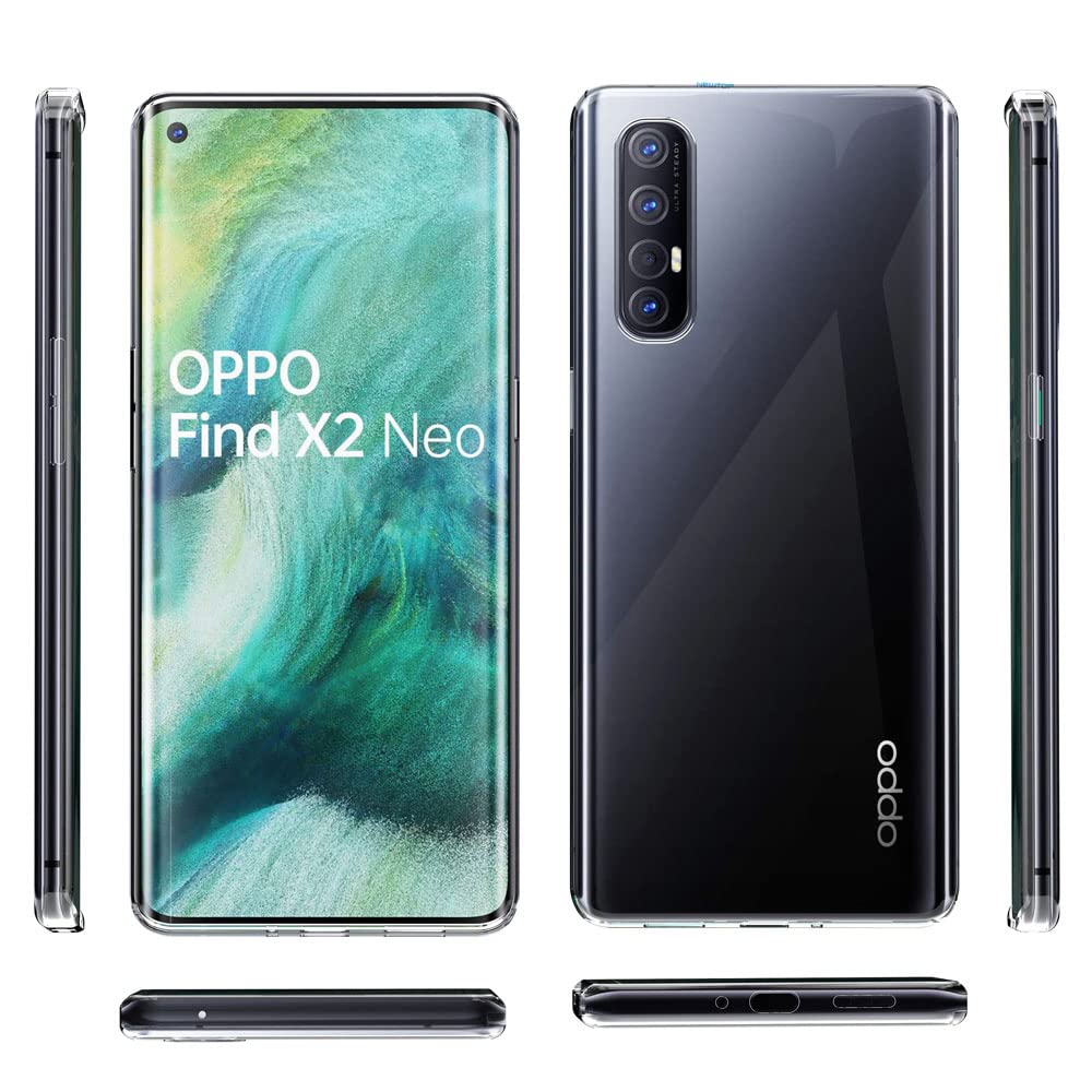 WUACYEAMING Cover per Oppo A7 / AX7,Cover Case in Silicone Trasparente Ultra Sottile e Leggera, Anti Ingiallimento Custodia con Antiurto, Anti- Graffio e Retro TPU-(zafferano