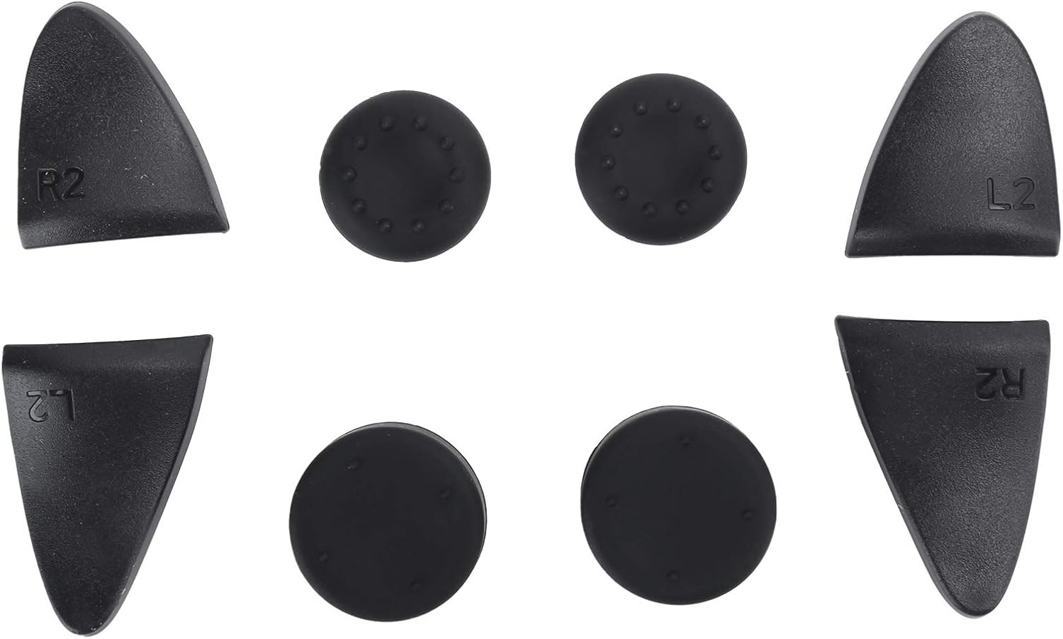 ASHATA 8pcs Controller Trigger Extender + Thumb Grips Cap Kit for PS5 Gamepad, Handle Cover Nail and Silicone Cap Set Controller Accessories for PS5