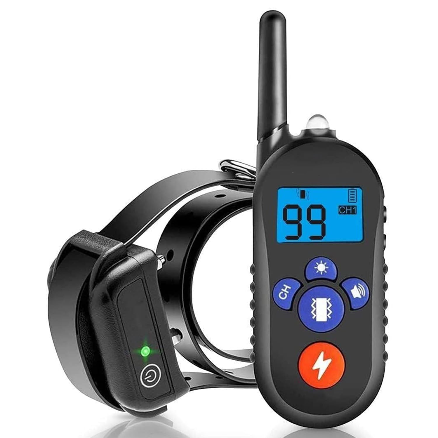 Dog Shock Collar 2500FT Dog Training Collar with 4 Training Modes IPX7 Waterproof Shock Collar Rechargeable Electric Collar