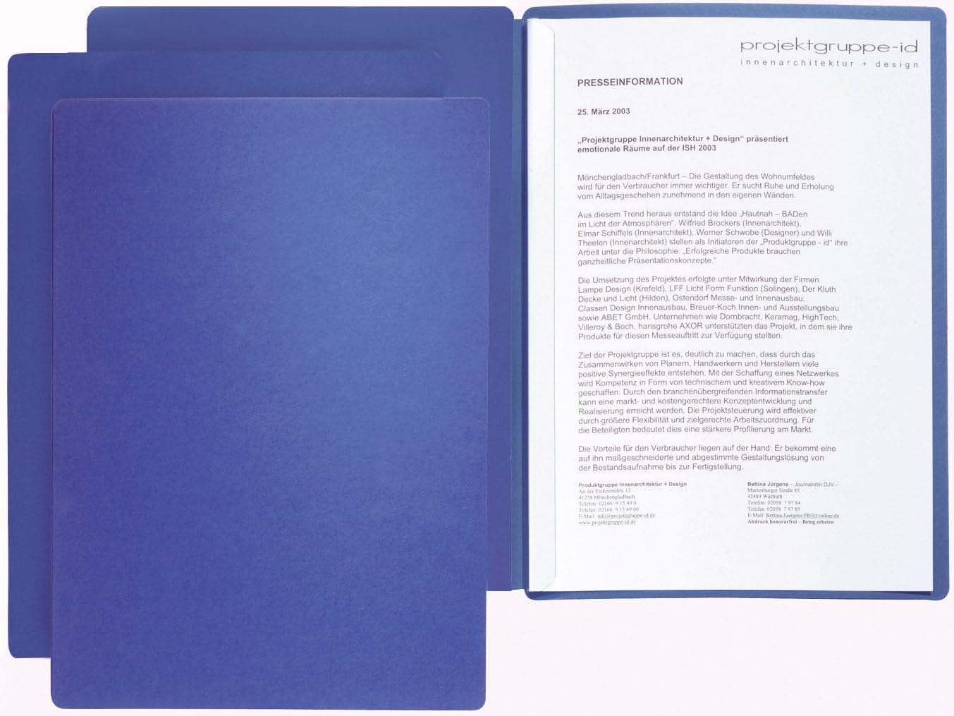 Pagna 20 x Präsentationsmappe Star 2-teilig blau