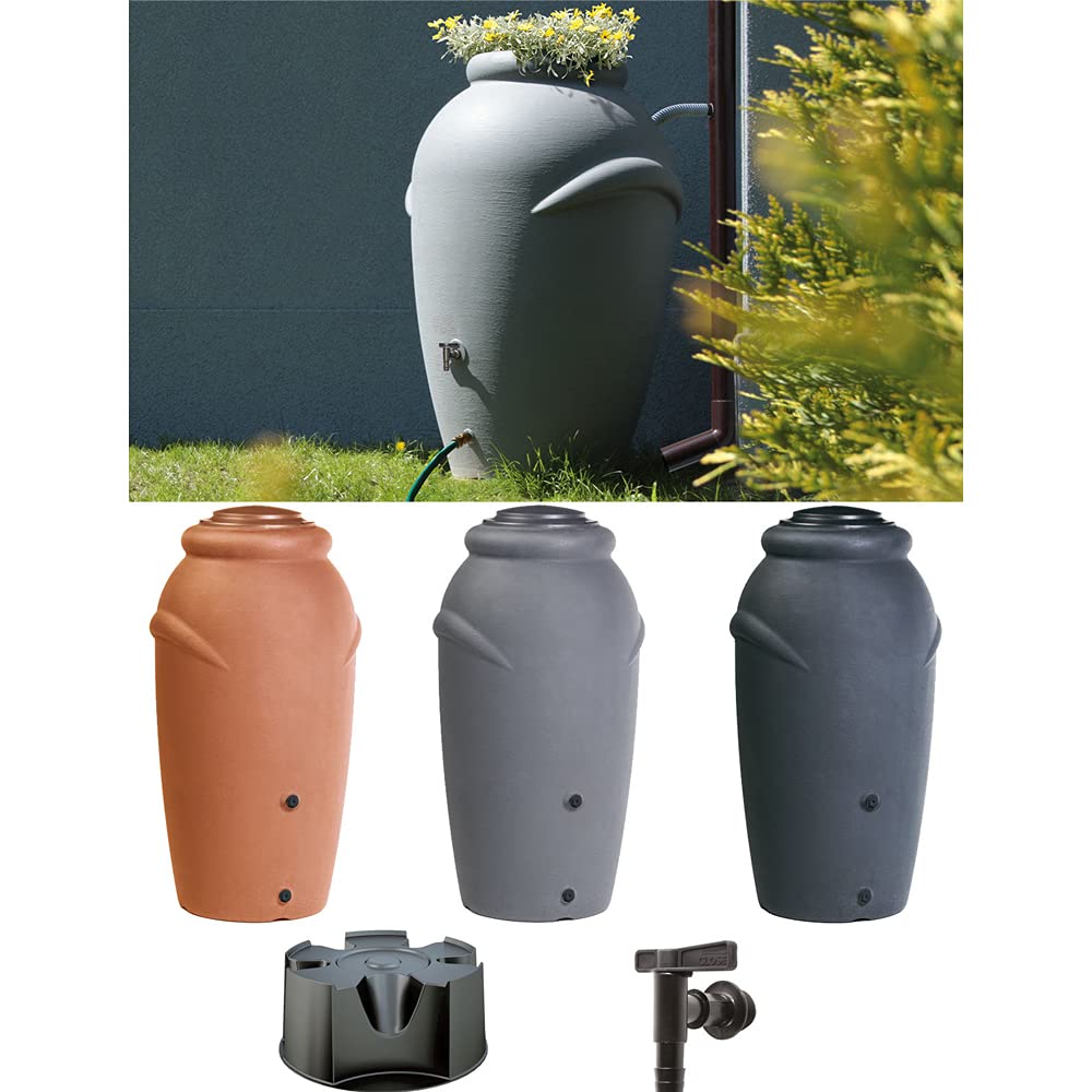 Regentonnen-Standfuß, Schwarz, Kunststoff, Rund, CISTERN, 360 Liter, 50 cm x 22 cm