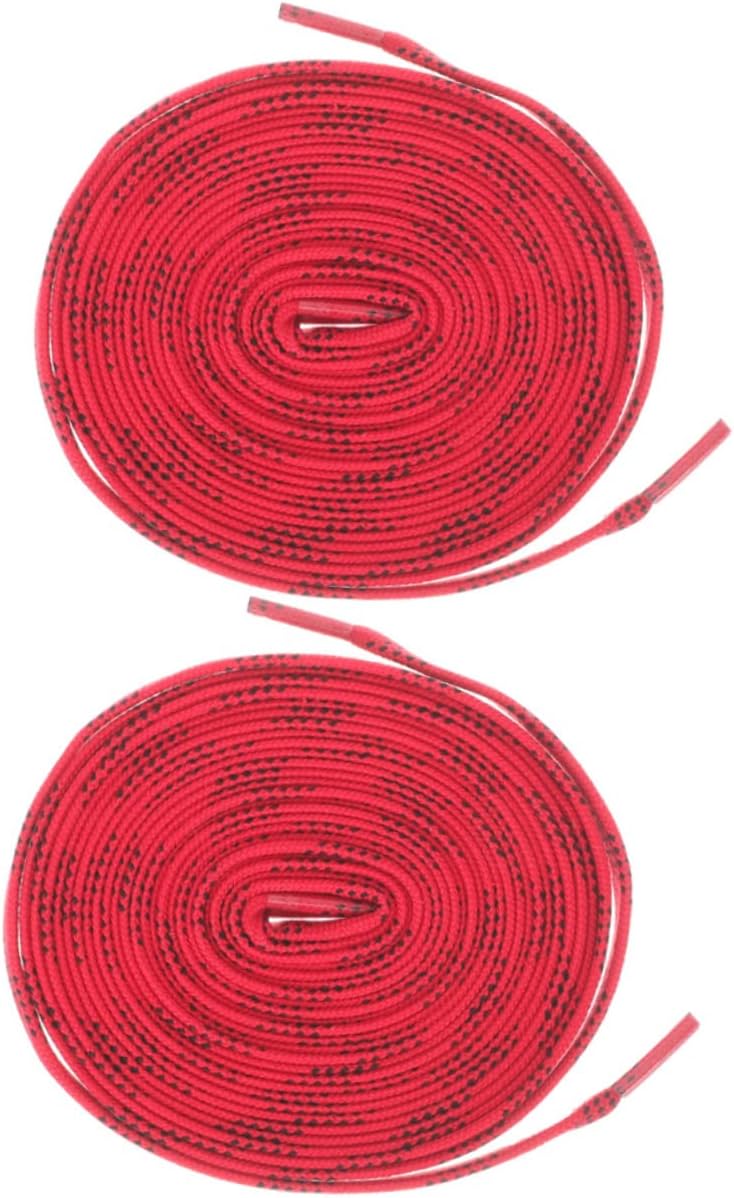 2 Pairs Stylish Hockey Skate Laces Polyester Shoelaces for Ice Hockey Skates Roller Speed and Sports Boots
