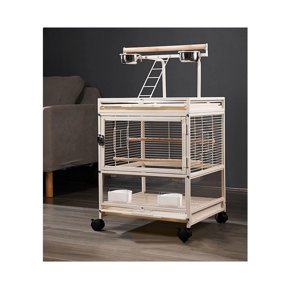 Jaula para pájaros, Jaula para Loros, Jaula Grande para Loros, casa Ampliable, apilable, Villa, Capacidad para Mantener pájaros, Jaula de Viaje para pájaros