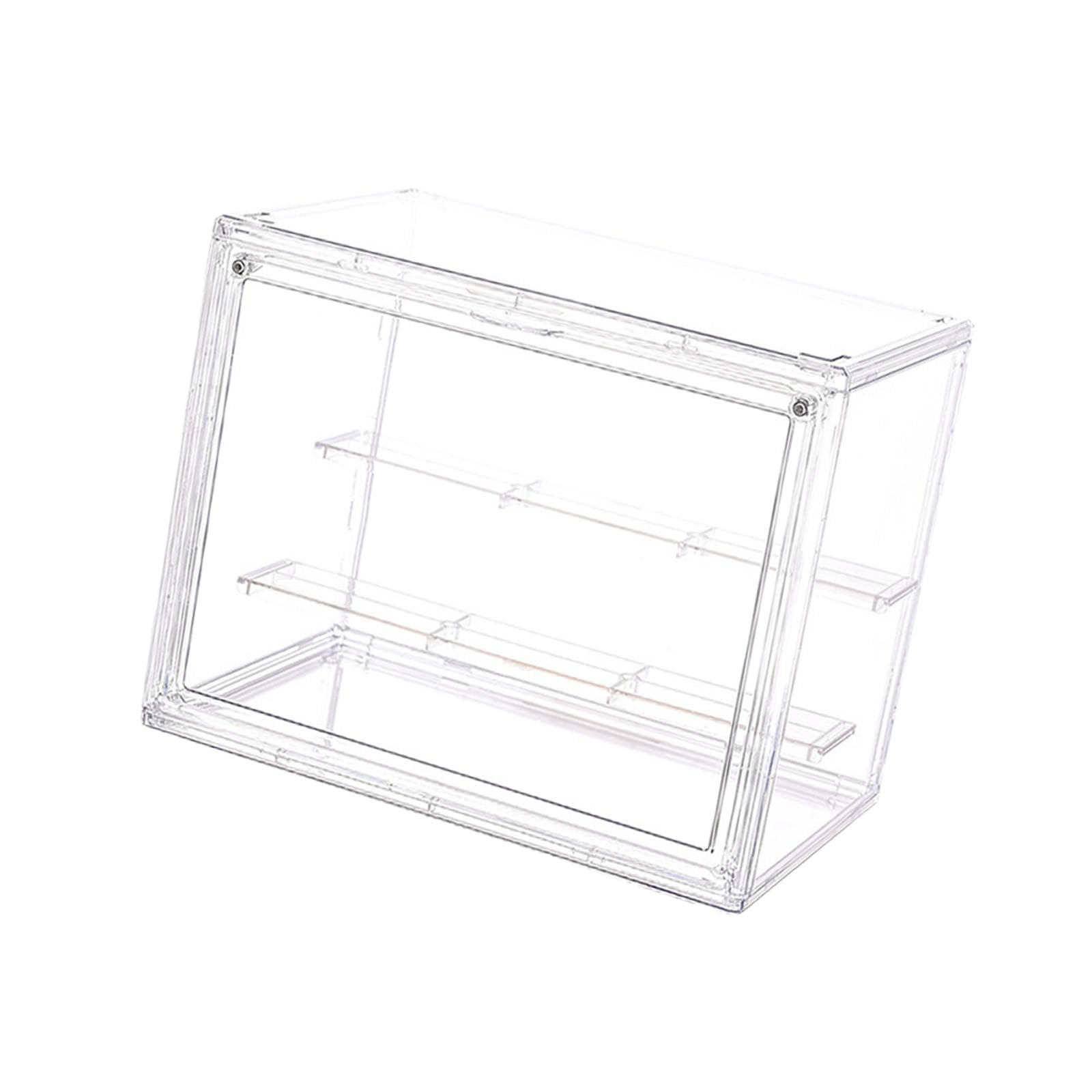 Lot de 2 vitrines transparentes avec étagère pour objets de collection