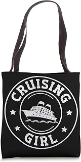 Cruising Retro Vintage Cruise Ship Girl Tote Bag
