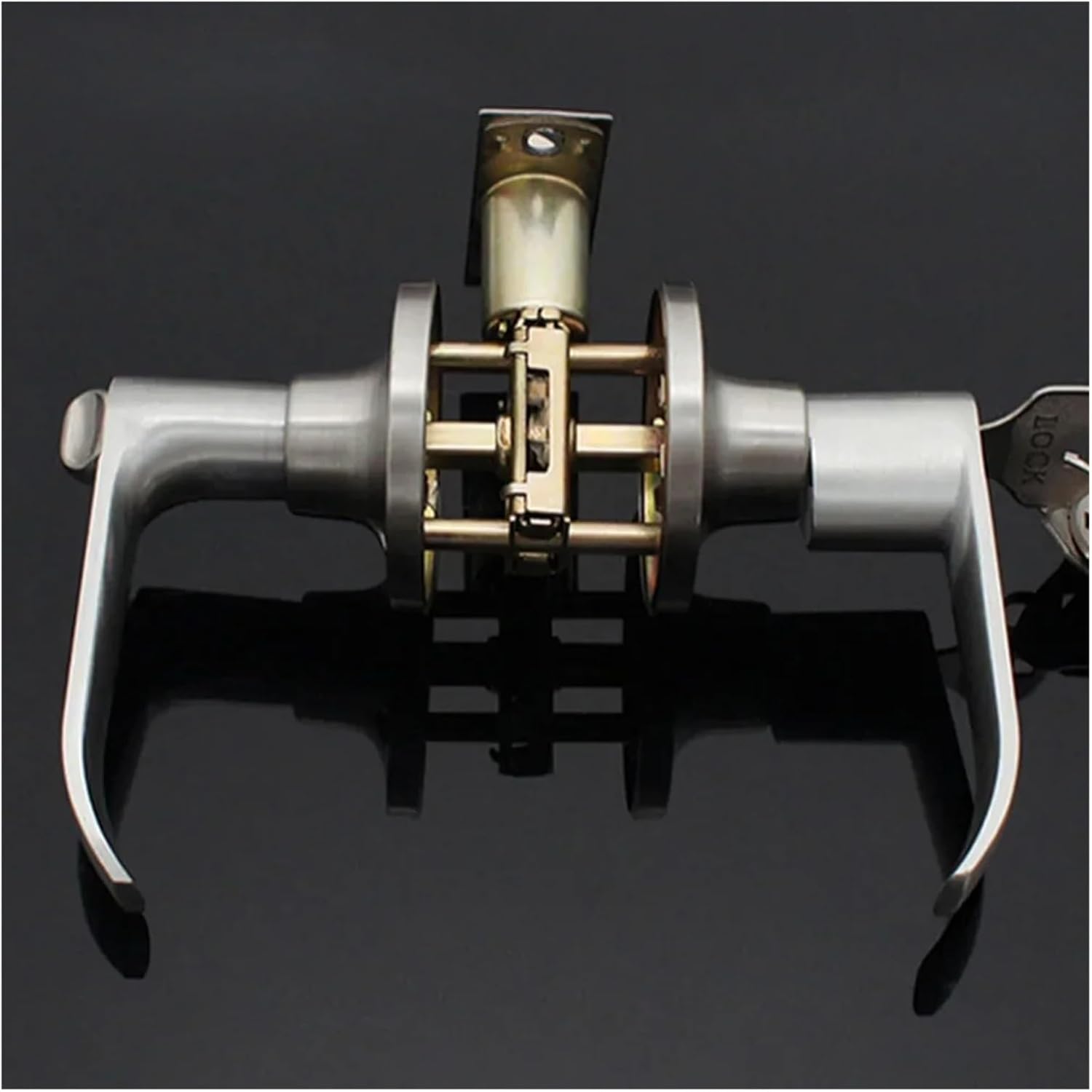 Door Lever Lock Stainless Steel Entrance Handles Interior Knob Replacement for Bedroom Front