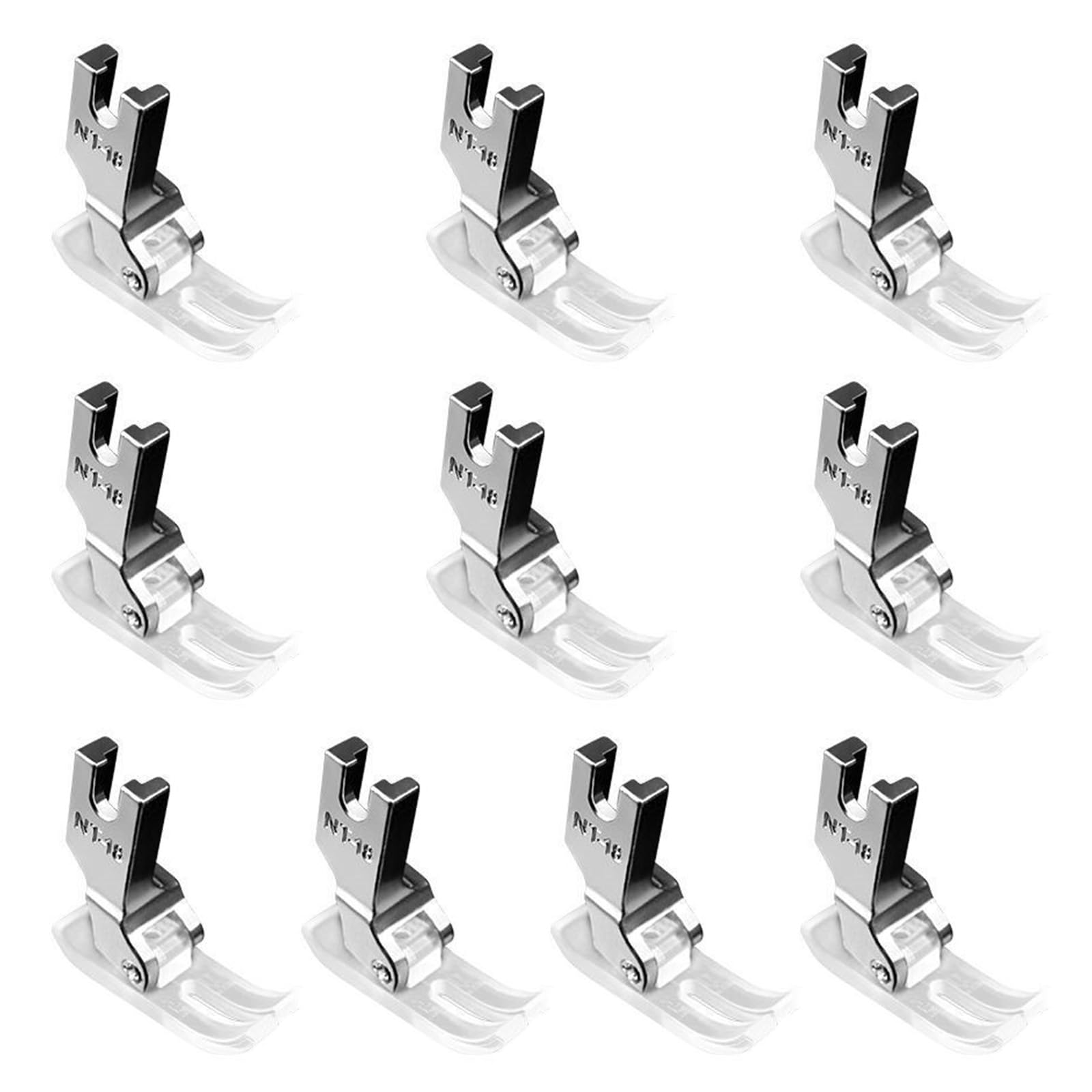 10PCS Sewing Machine Presser Feet Clear Presser Foot Sewing Machines Accessories for Garment Repair Stitching Clear Foot