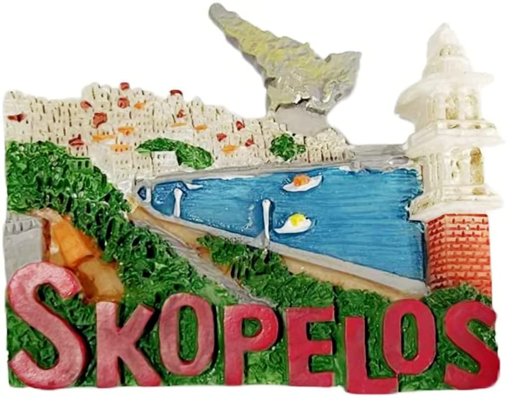 Greece Skopelos Skopelos Magnet Fridge Refrigerator Magnet Decoration Sticker Souvenir Resin Crafts Kitchen Whiteboard