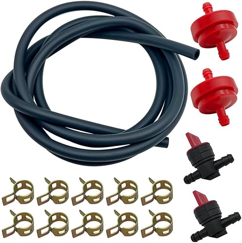 STRONGTHIUM Kit de manguera de línea de combustible de 14 para Briggs and Stratton MTD Craftsman Troy Bilt Cub Cadet con abrazaderas de gas de 14