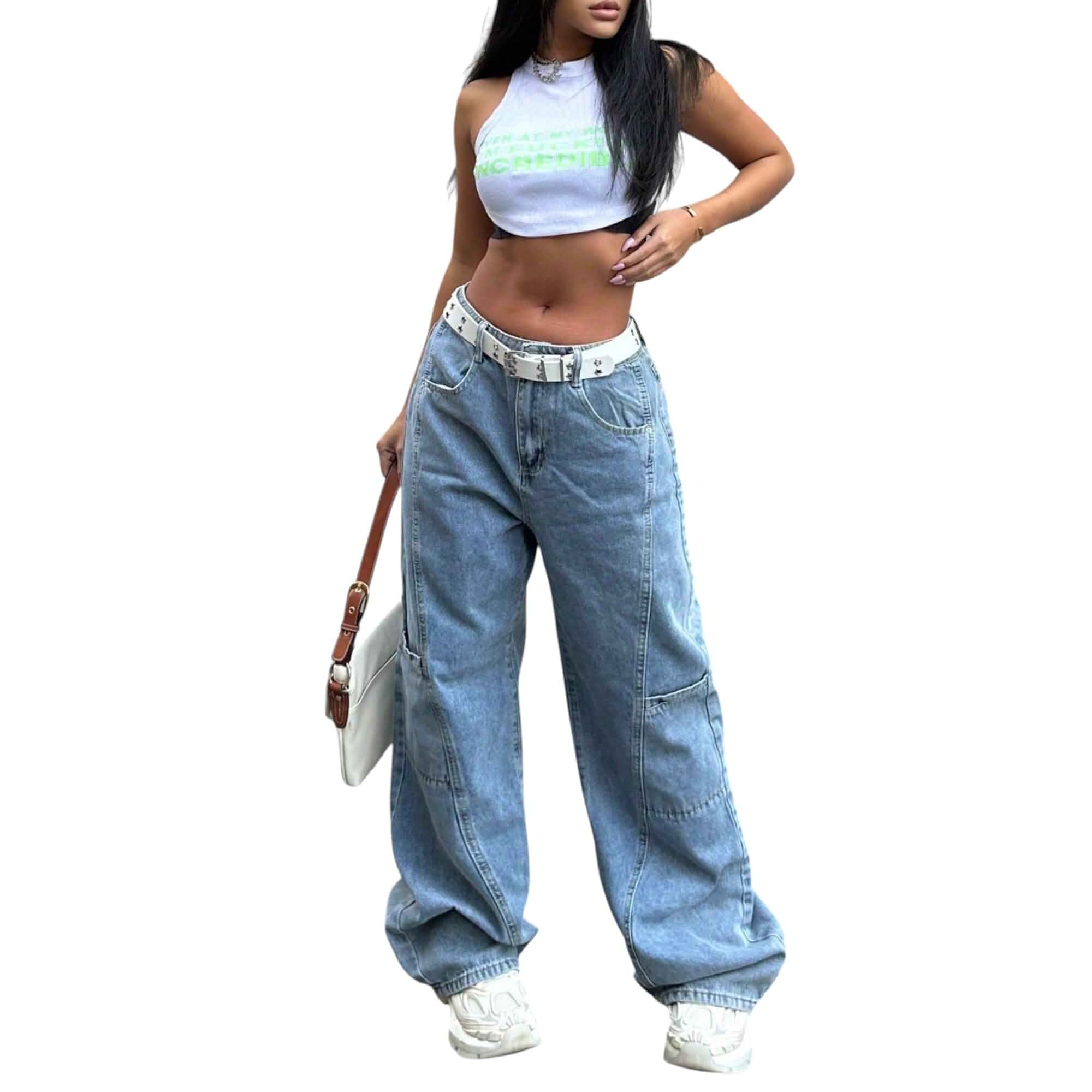Wide Leg Jeans for Women Low Rise Cargo Baggy Denim Pants trendy lightweight, y2k boyfriend, hip hop streetwear, soft comfortable, daily outing, casual breathable, vintage loose