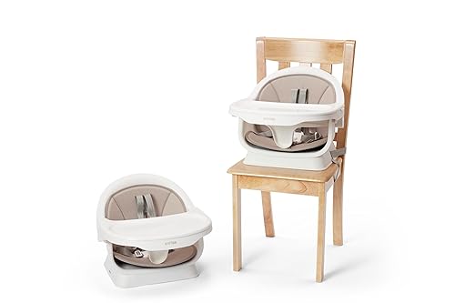 Miniatura 4 de Silla alta 5 en 1 para bebés y niños pequeños, asiento de comedor convertible para bebé, asiento portátil para pisoelevador, bandeja ajustable de 3