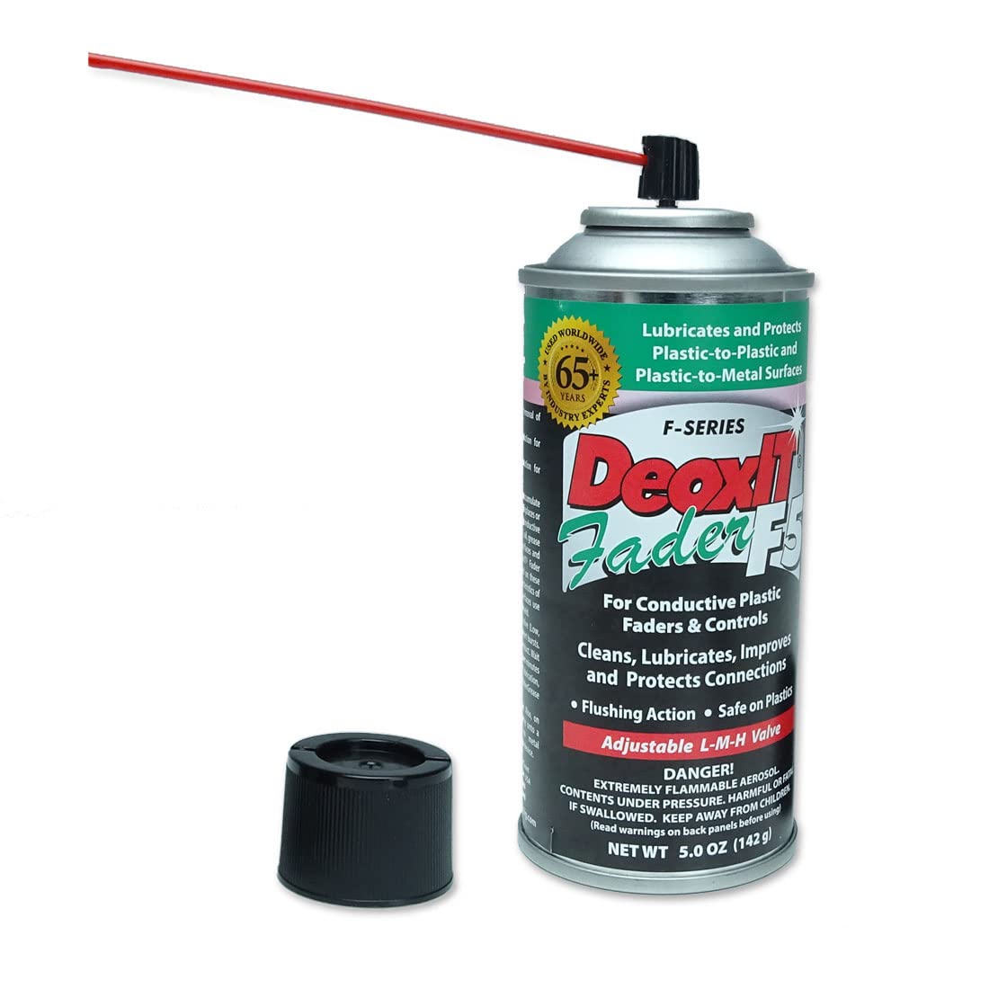 Caig F5 Deoxit F5S-H6 - Limpiador lubricante Faderlube + paño de microfibra Keepdrum