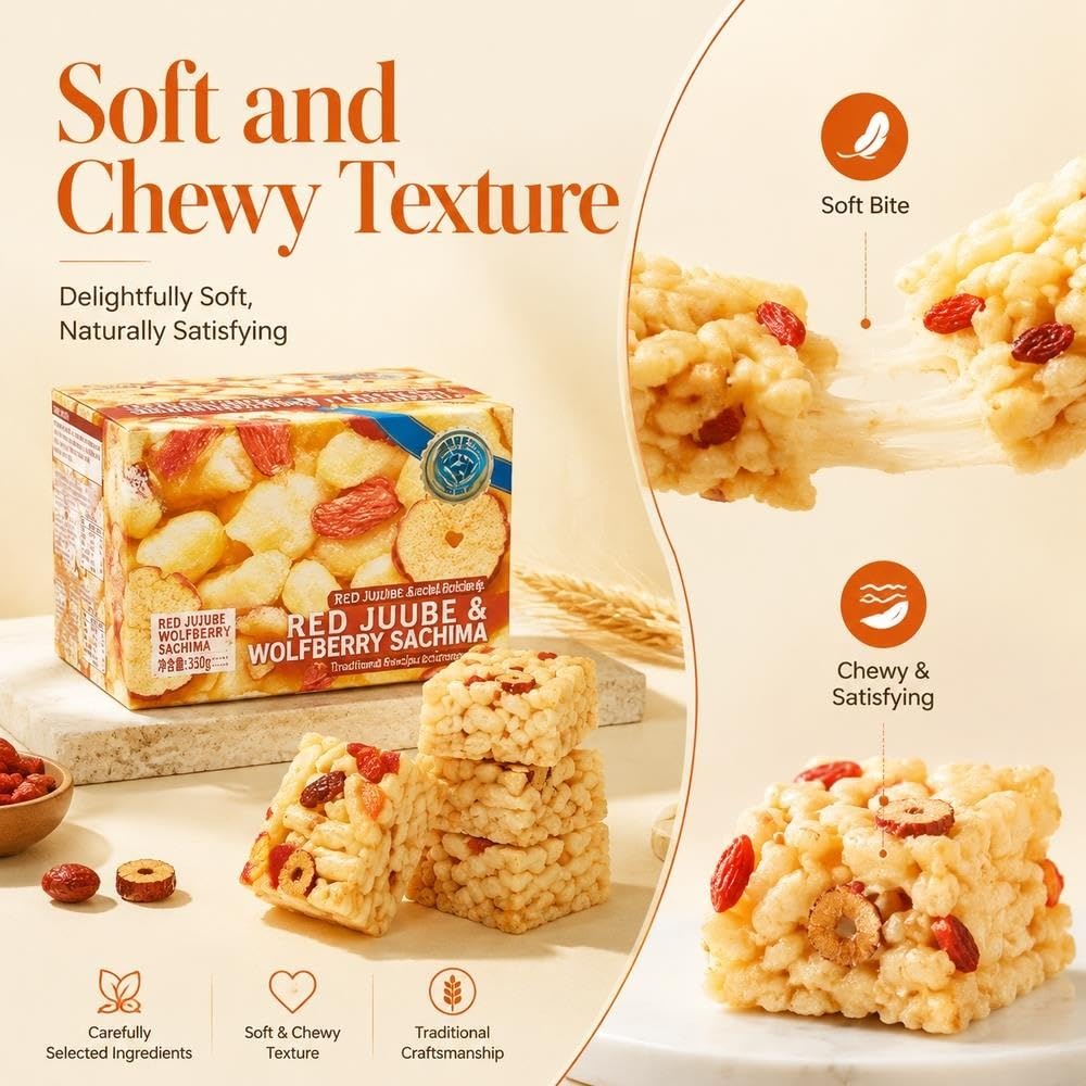 Caja de refrigerio suave y masticable con pasas y dátiles rojos