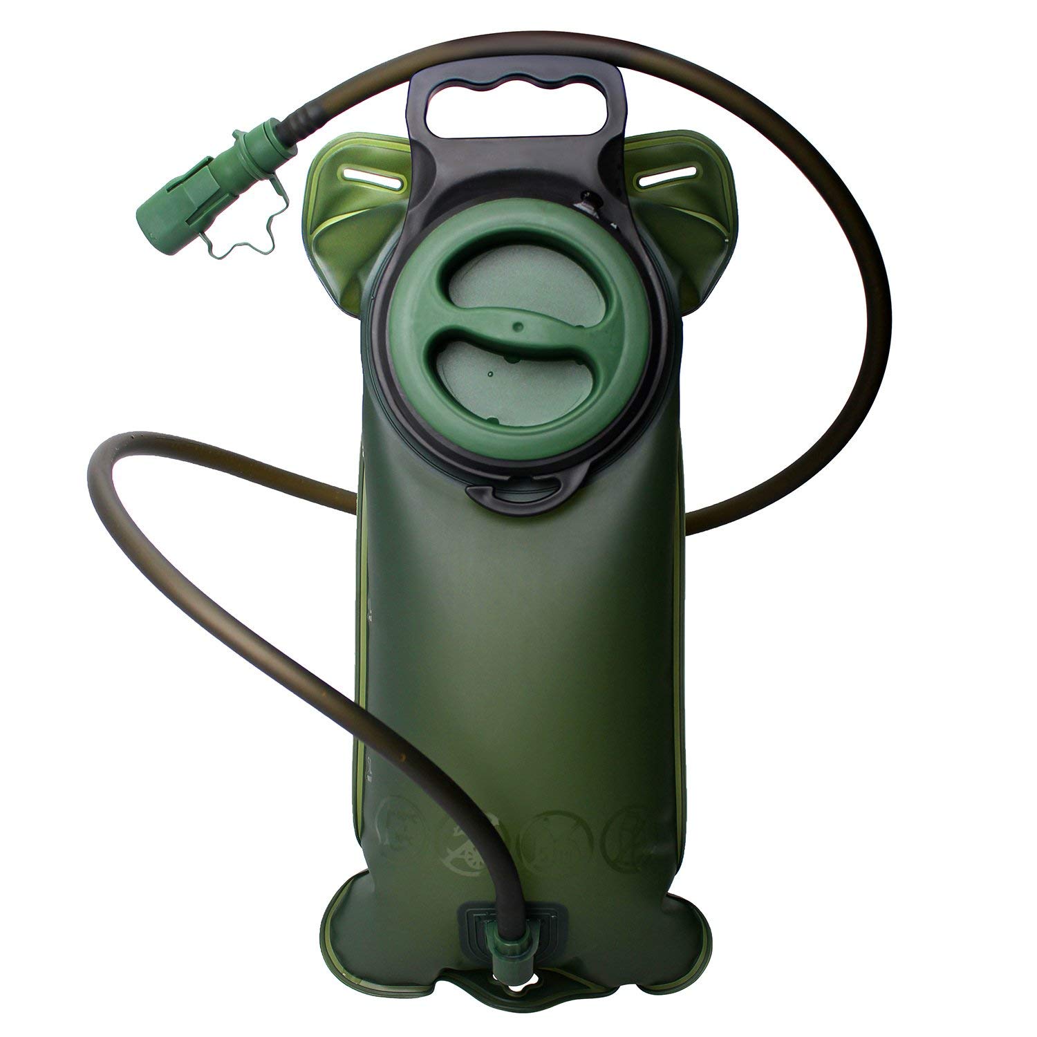 Sacca Idratazione,2L Sacca d'acqua a Prova di Perdite e Duratura per Correndo, Campeggio, Passeggiata,Verde