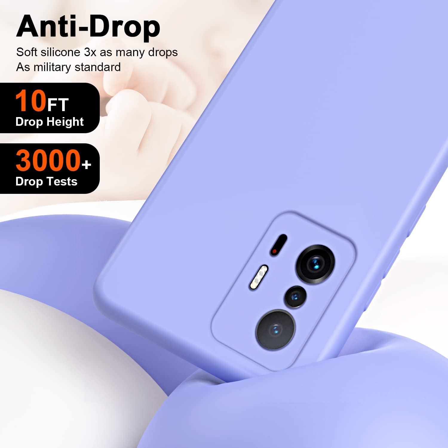 HAOYE Cover per Xiaomi Redmi Note 12 Pro+ Plus 5G, Elegante Brillantini Modello Silicone Morbido Protettivo TPU Bumper Flessibile Gel Ultra Sottile Antiurto Custodia Skin Case, Viola chiaro