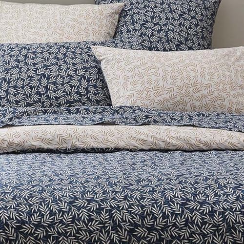 Taie d'oreiller en Lyocell 50x70 cm imprimée lot de 2 Margot Origin bleu - 5