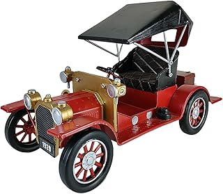 BFLKY Figura de coche de hierro de color vintage elegante para mesa, decoración de vehículo vintage, adorno de cumpleaños