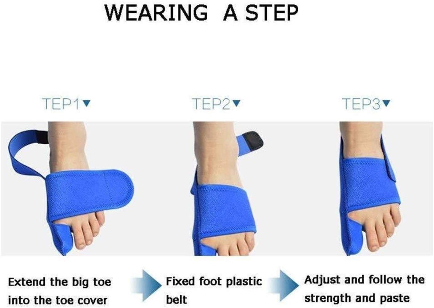 Hallux-Valgus-Korrektor, Zehenspreizer, weich, atmungsaktiv, Ballen-Korrektor, Ballen-Entlastung, Schiene für große Zehen, verhindert Hallux Valgus und nächtliche Schmerzlinderung (rechter Fuß)