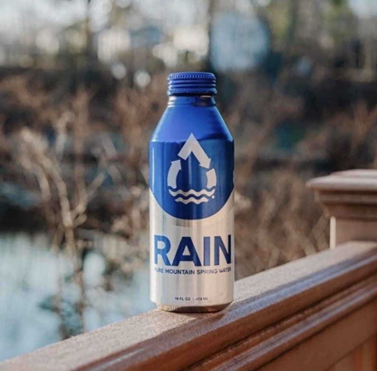 RAIN, Spring Water, 16 Oz, 12 Pack, Bottled At The Source, Recyclable Eco Friendly Aluminum