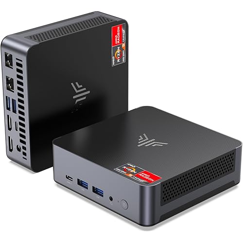 KAMRUI AM21 Mini PC, AMD Ryzen 7 8745HS (8C/16T, up to 4.9GHz), 32GB DDR5 5600MHz RAM, 1TB M.2 2280 PCIe 4.0 SSD, Mini Desktop Computer with Radeon 780M, USB4, Quad Display, Dual LAN, HDMI, WiFi 6