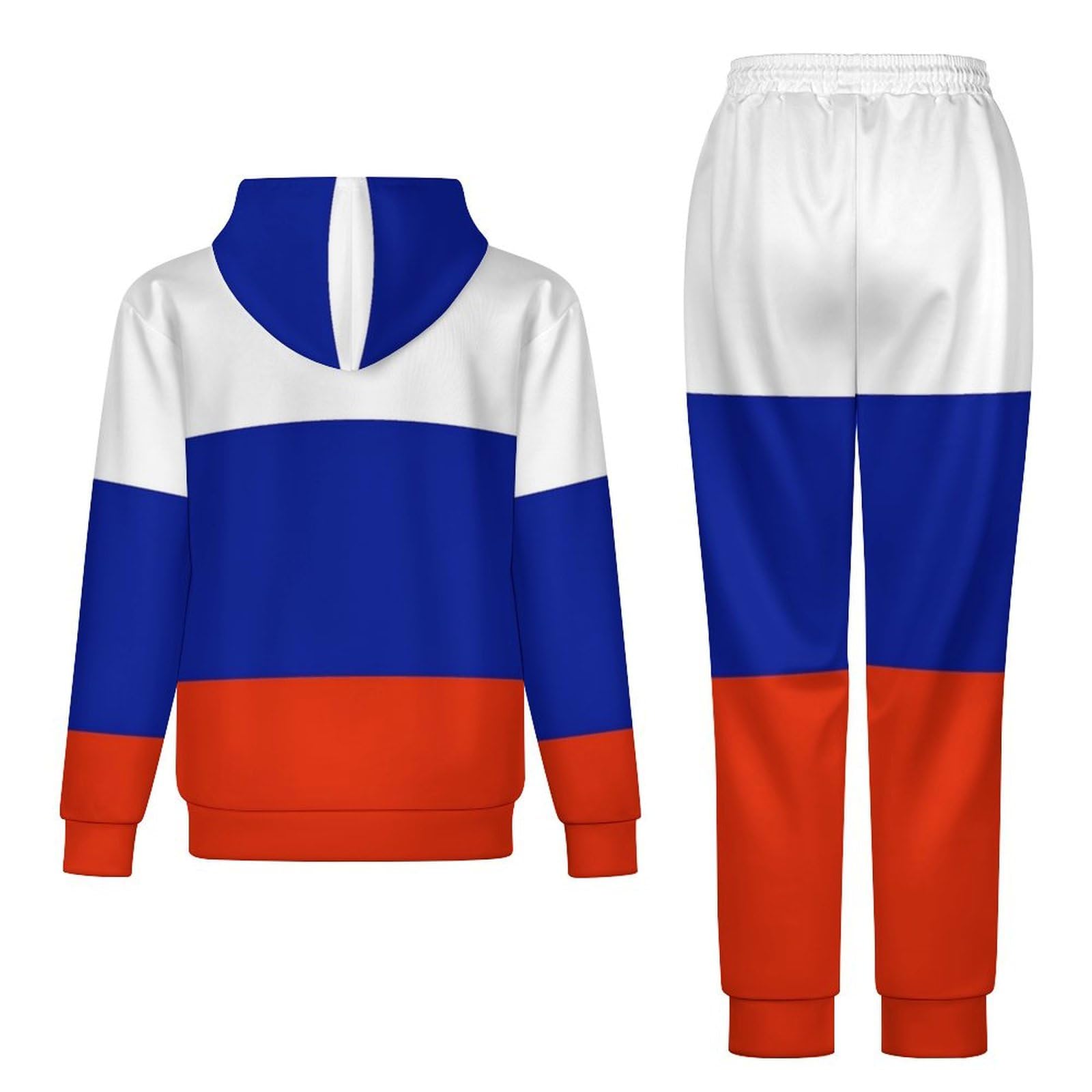 Completo Da Uomo E Da Donna In Due Pezzi Con Stampa Della Bandiera Russa Con Cappuccio A Maniche Lunghe Pullover Top E Pantaloni Lunghi Tuta Unisex Taglie Forti Completo Da Salotto