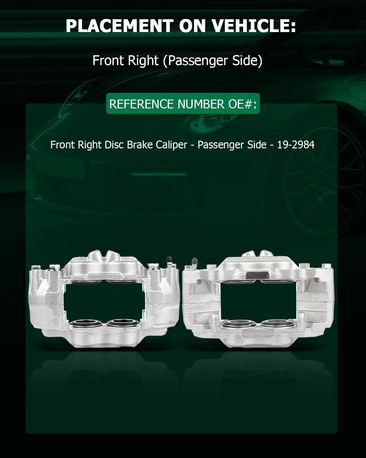 SCITOO Front Right Brake Caliper Without Bracket 19-2984 Compatible For Toyota 4Runner 2003-2009 For Toyota FJ Cruiser 2007-2014 For Toyota Tacoma 2005-2017 For Toyota Tundra 2000-2006