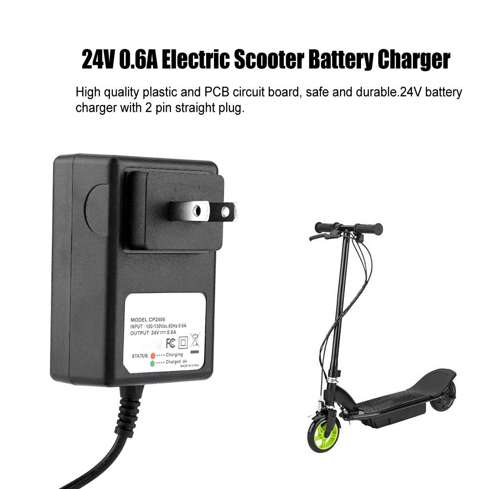 24V 0.6A Electric Scooter Battery for Razor E100 E125 E500S PR200 US Plug 110V, Battery Desulfator