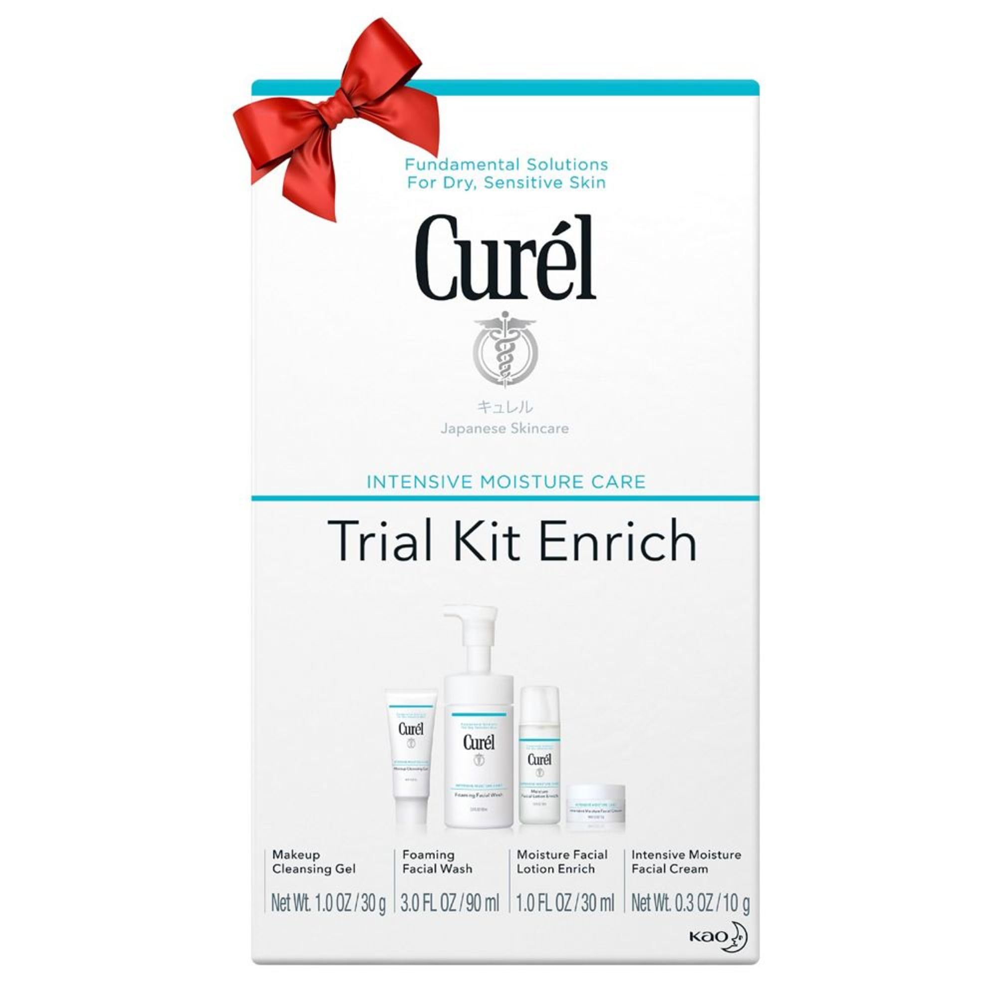 Curel Japan Trial Kit Enrich, Two Week Skincare Routine For Dry, Sensitive Skin, Ceramide Skin Care