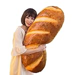 Levenkeness 3D Simulation Bread Plush Pillow,Soft Butter Toast Bread Food Pillow Lumbar Back Cushion Stuffed Toy for Home Decor 39.3