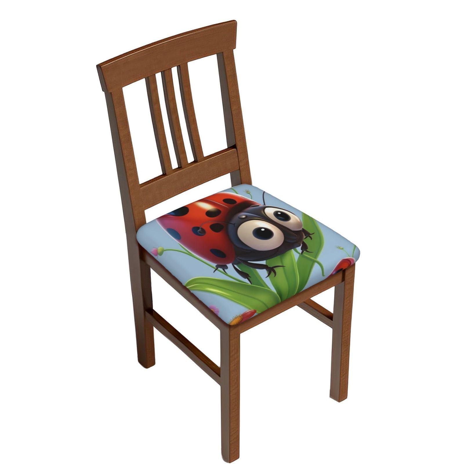 Housse de tabouret carrée en velours : lot de 6 protections lavables avec bandes élastiques