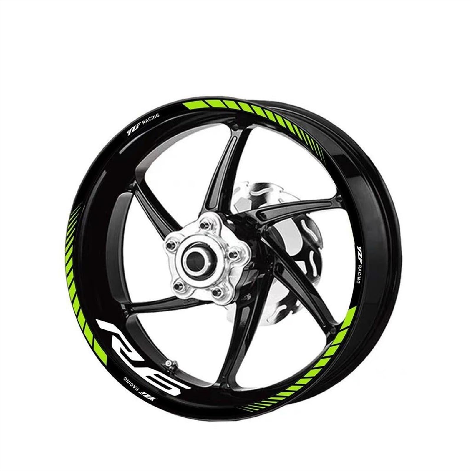 Stickers Motorcycle Wheel Stickers Night Reflective Decorative Rim for Yamaha YZFR6 YZF R6(Style 4)