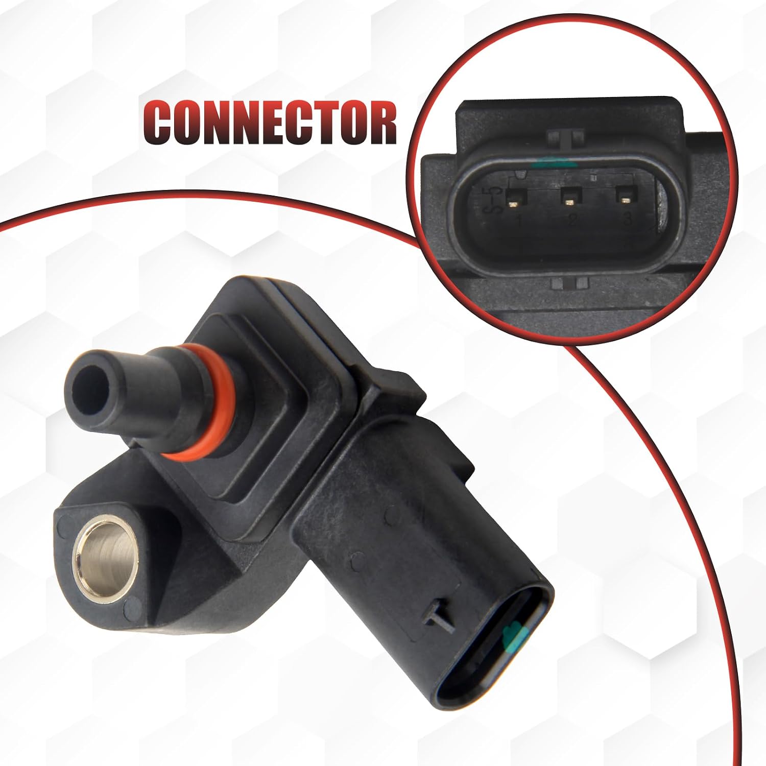 13627636936 Manifold Absolute Pressure Sensor Compatible with Cooper 2014-2021 Cooper Clubman 2016-2019 Cooper Countryman 2017-2021