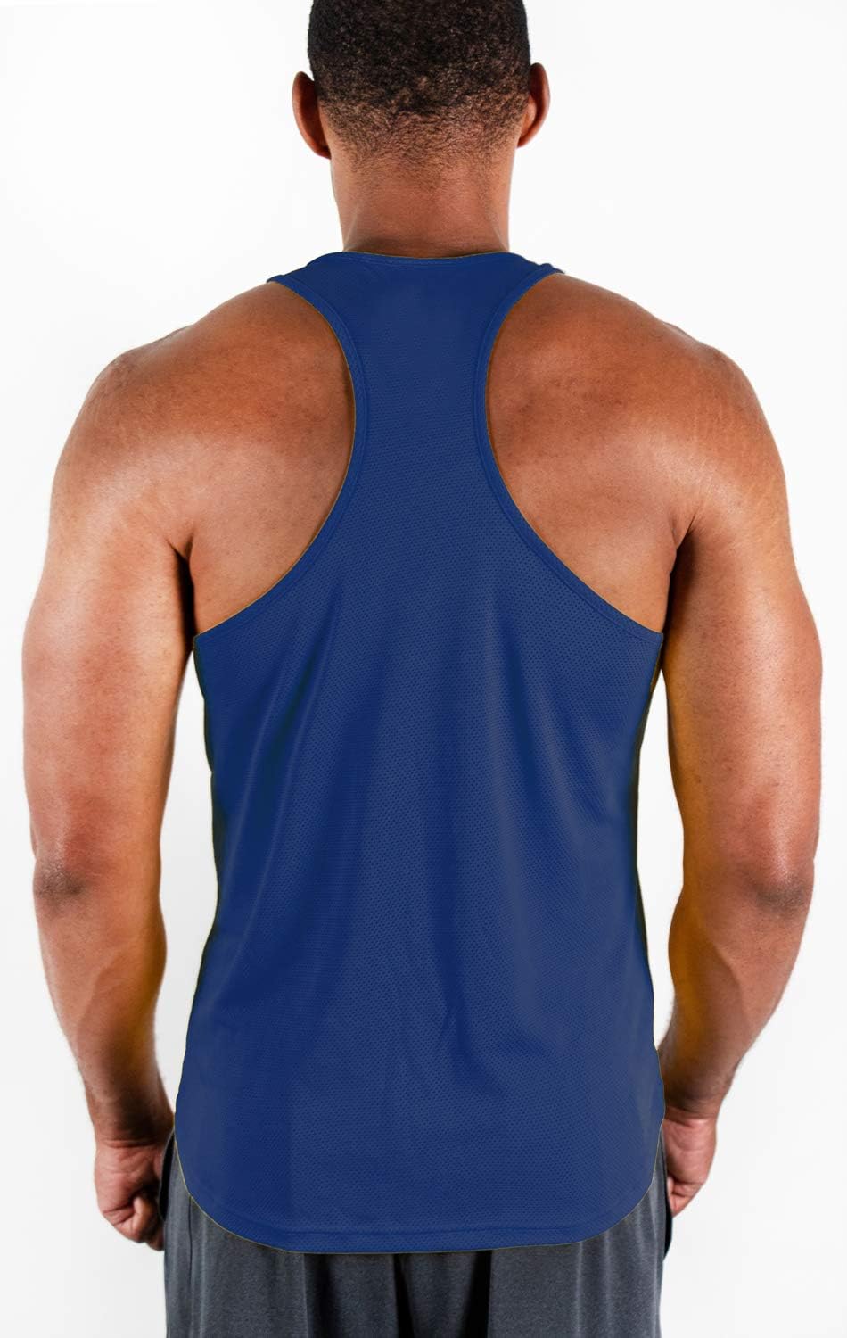 DEVOPS 3 Pack Men's Y-Back Dry Fit Muscle Gym Workout Tank Top - Image 5