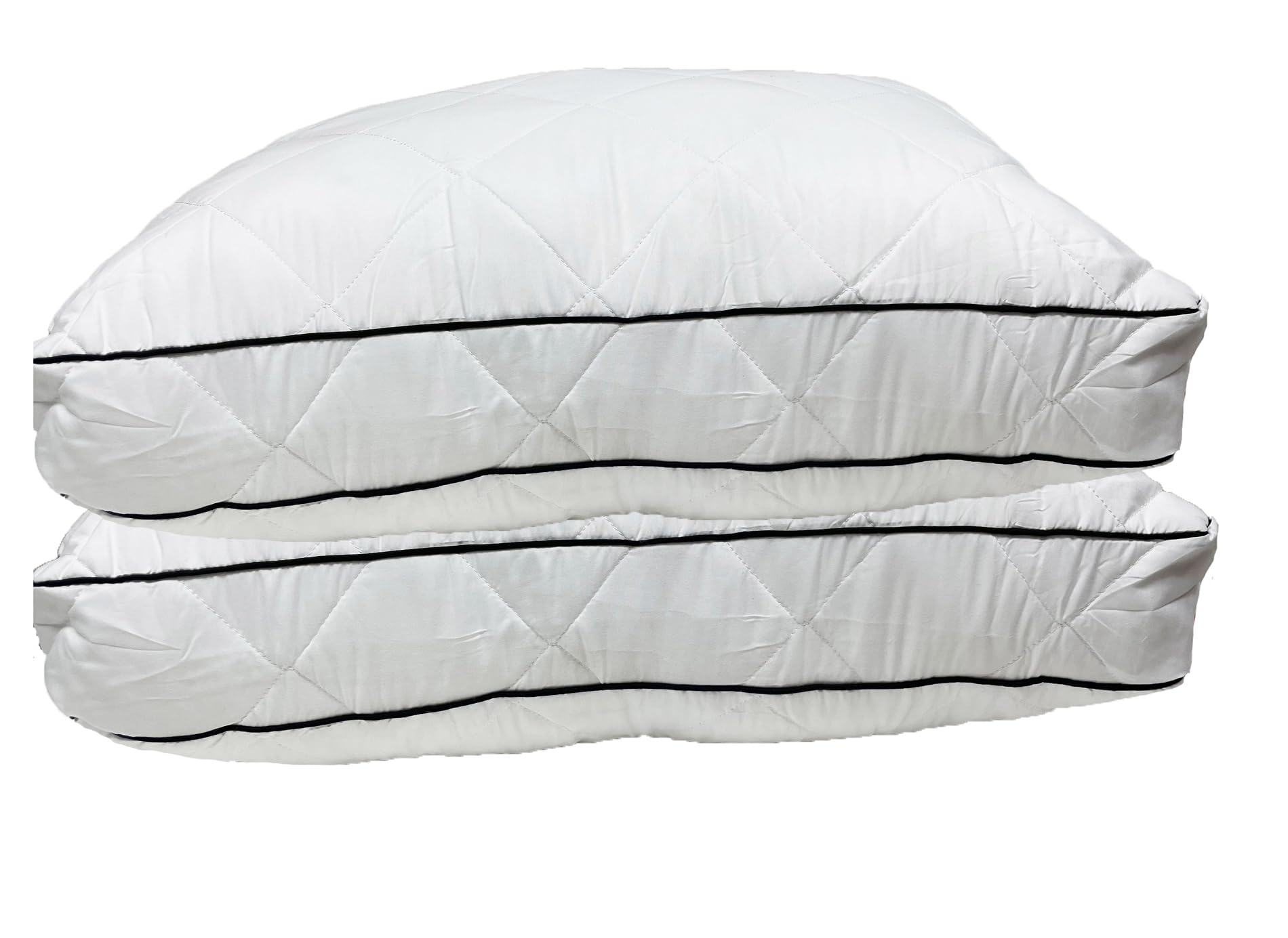 Amigozone White Quilted Box Pillows Premium Hotel Quality Pillows Down Alternative Filling Bed Pillow For Back Stomach And Side Sleepers Hypoallergenic Breathable - Box Pillow Pack Of 2