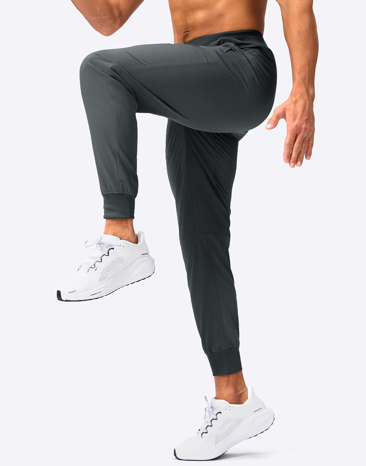 Pudolla Mens Joggers with Zipper Pockets Lightweight Sweatpants Workout Athletic Pants for Gym Running Golf - Image 2