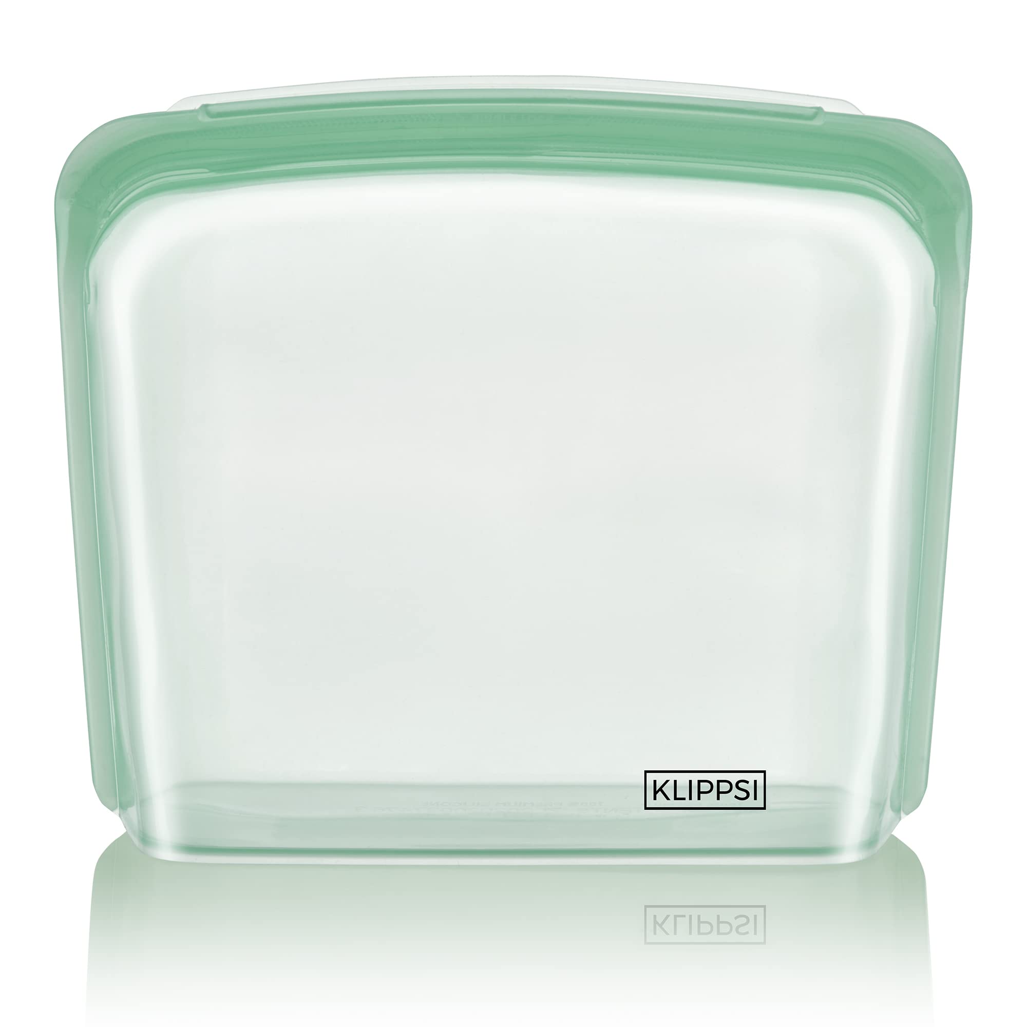 Klippsi® 3L Reusable Silicone Freezer Bag Storage Bag Tear-Resistant Heat Cold Resistant Leak-Proof Dishwasher Safe (Green)