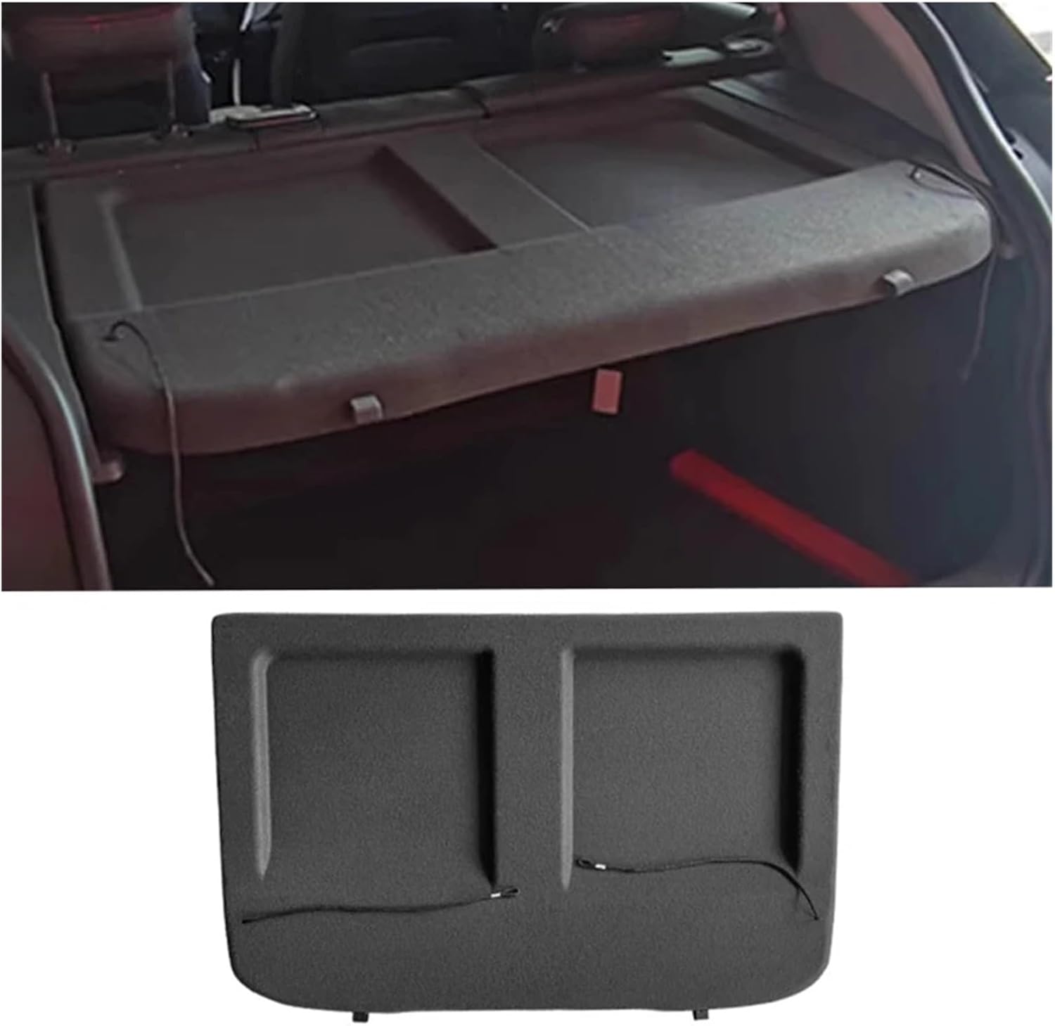 Trunk Cargo Cover Parcel Rack Anti-Peeping Auto Interior Accessories Compatible with Chery Tiggo 3X Plus 2017-2023 Not-Retractable