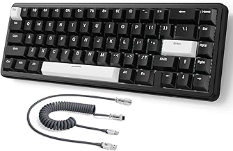 MAMBASNAKE ATTACK SHARK X65 HE Teclado de Gatillo Rápido, Precisión RT de 0,01 mm, 8 KHz, Interruptor Magnético del 60% con Cable de 8 KHz, Accionamiento Ajustable, Snap Tap, para PC/Mac, Negro