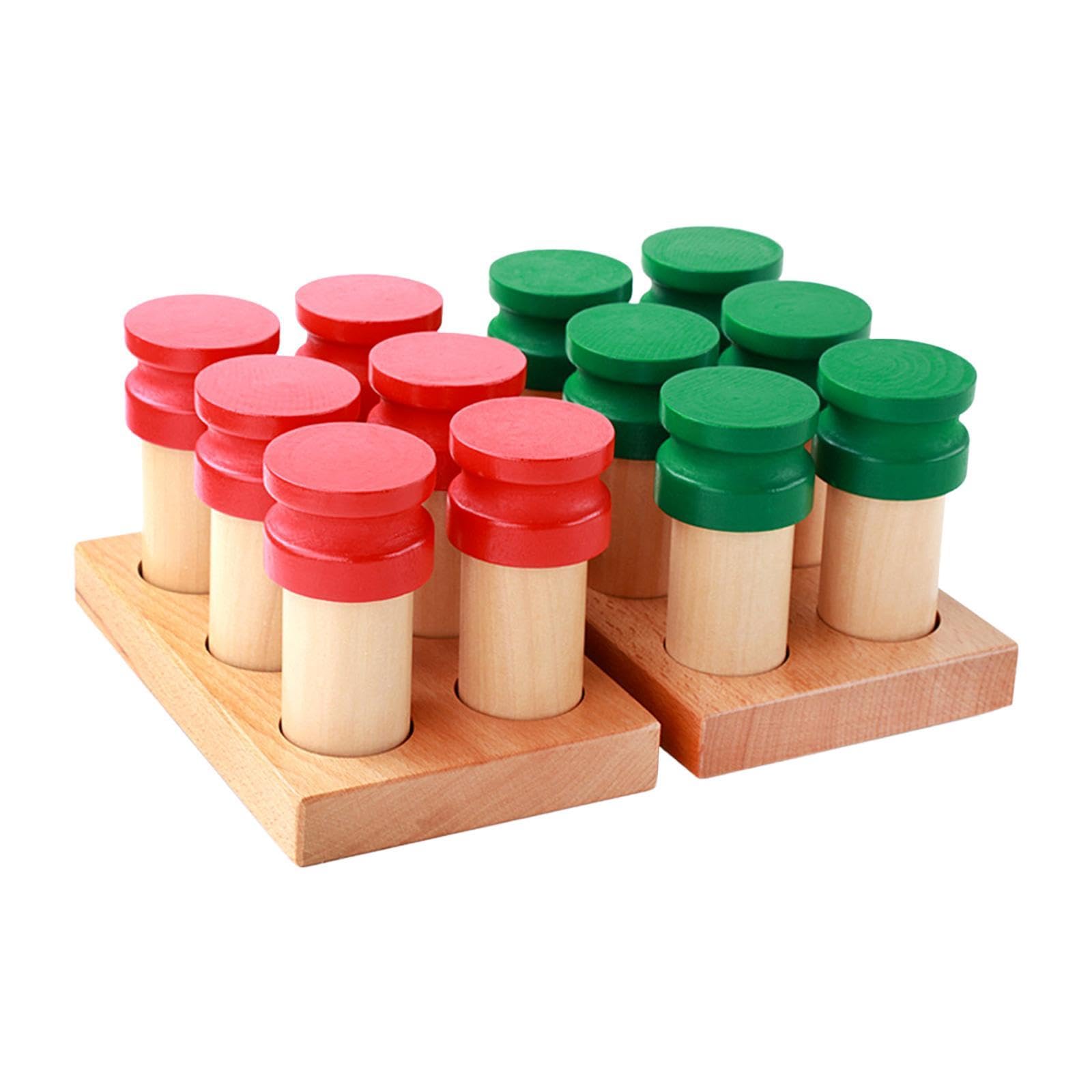 Juguete Sensorial para Niños Que Incluye Botellas Perfumadas Y Base de Madera: Material Educativo Que Fomenta El Reconocimiento de Olores Y La Concien
