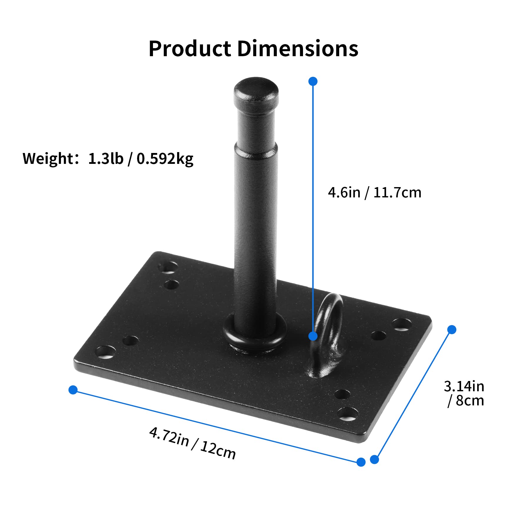 Selens Supporto da parete per bambini, piastra da parete, supporto in metallo, supporto con stud, altezza 12 cm, per studio fotografico, video, monolight da parete, accessorio fotografico